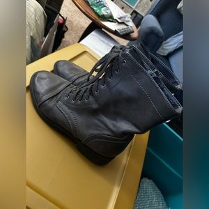 Grey Combat Boots
